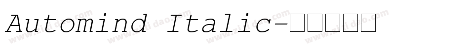 Automind Italic字体转换